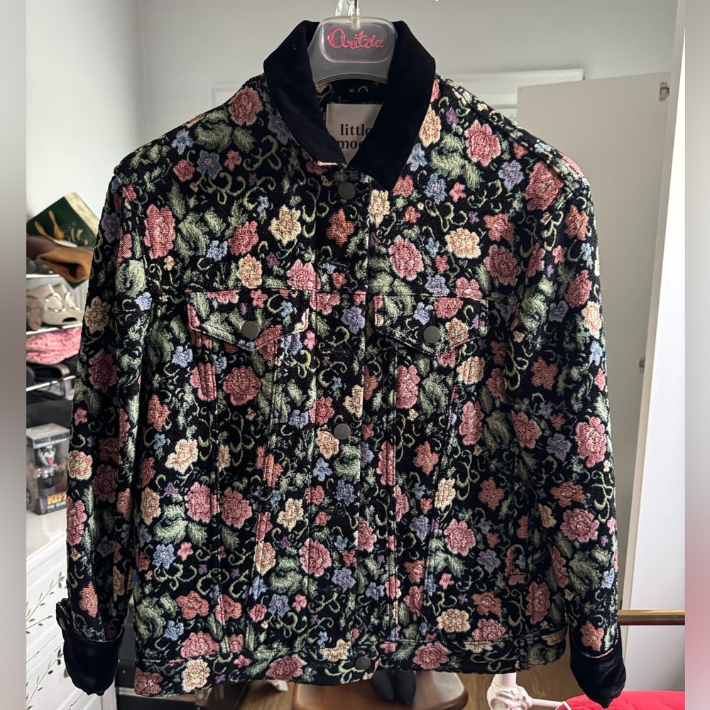 Little Moon Gerbera Black Tapestry Jacket